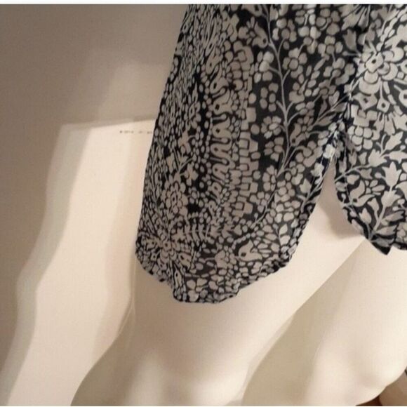 j. crew  paisley tunic top blue xxs cotton boho lightweight summer cotton - Picture 6 of 6